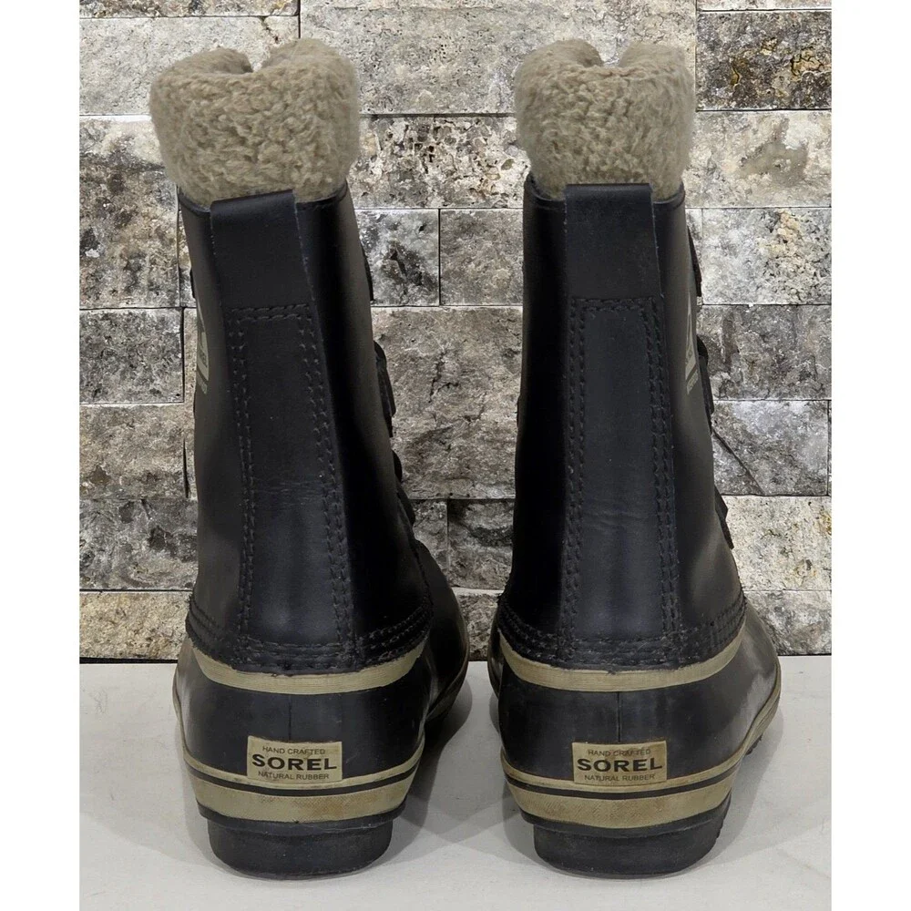 Sorel Yoot Pac Winter Boots Waterproof Insulated Black Snow Unisex Youth 4